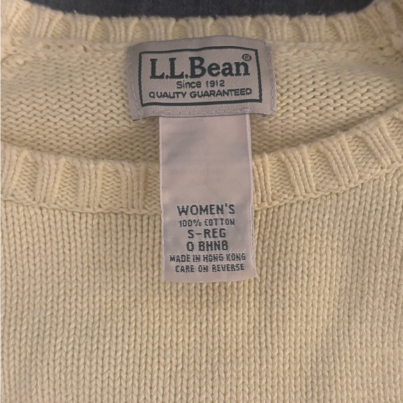 Butter Yellow LL Bean Cotton Sweater - Picture 5 of 5